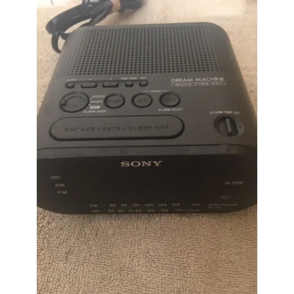 Sony Dream Machine‎ AM FM Alarm Clock Radio Model ICF-C218 Tested/Works
